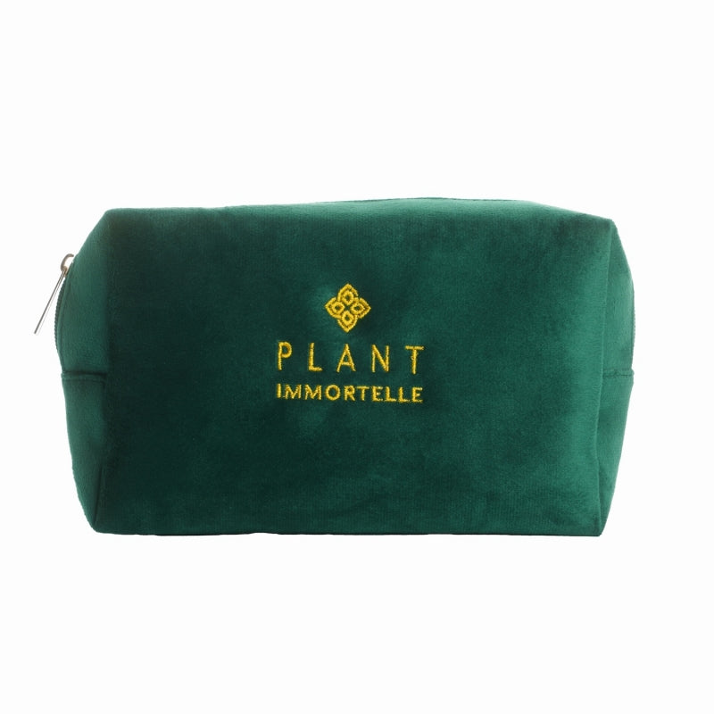 Green Velvet Cosmetic Bag
