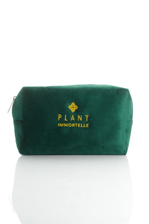 Green Velvet Cosmetic Bag