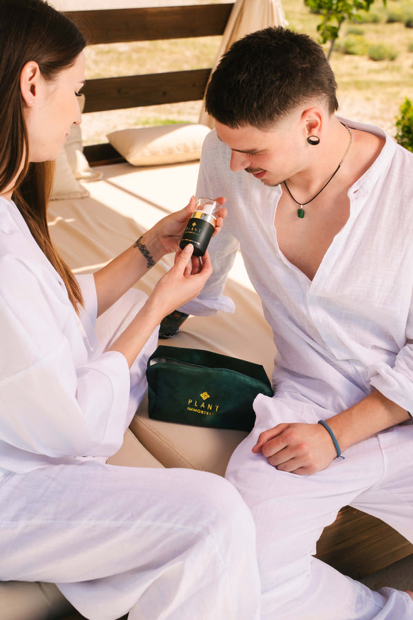 Green Velvet Cosmetic Bag